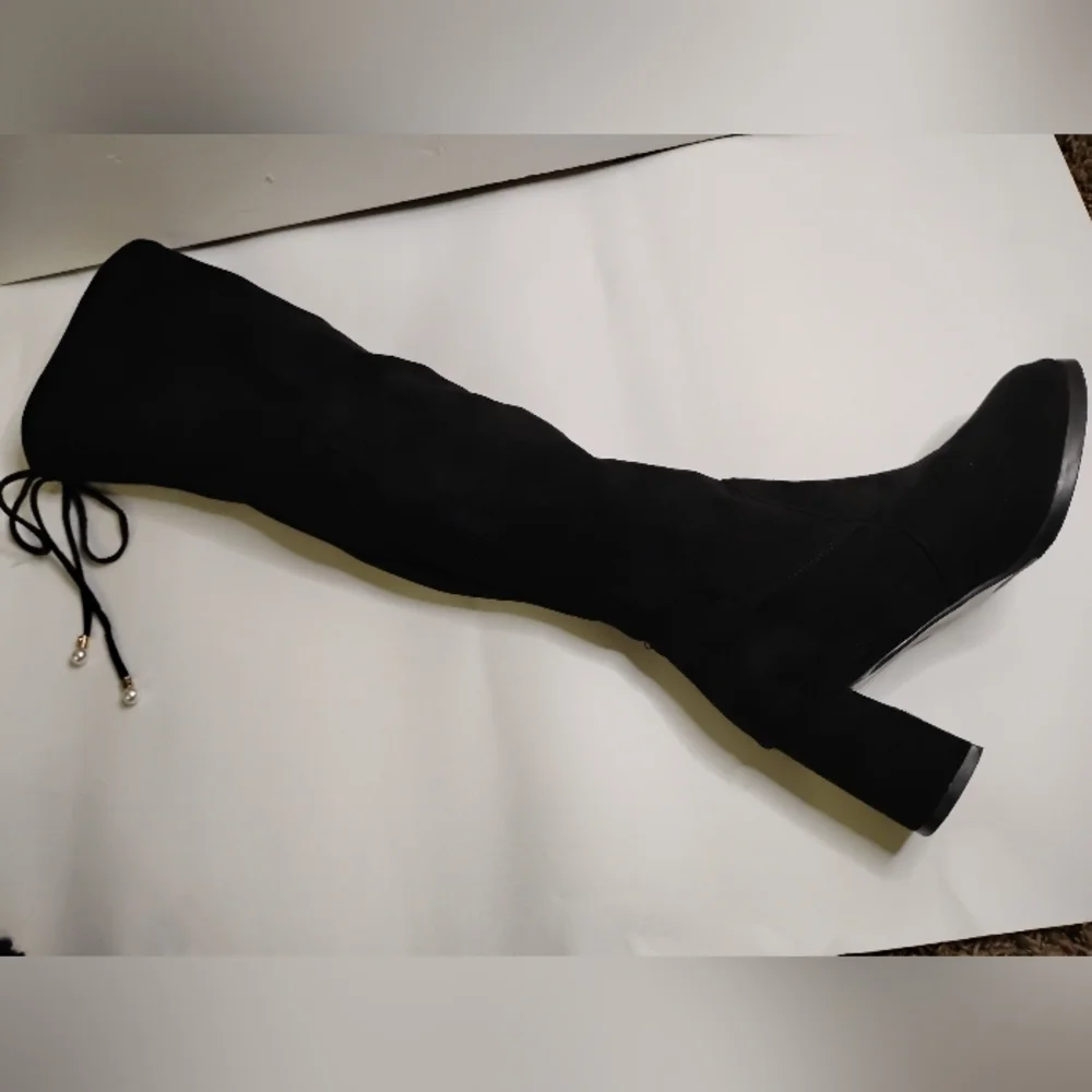 Elegant Black Over-the-Knee Boots- 3in(9cm)